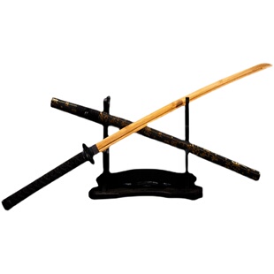 带鞘武士刃剑道居合道拔刀收刀练习对练道具居合刀玩具竹刀木刀