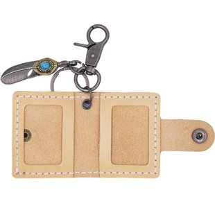 定制复古真皮2寸照片钥匙扣手工DIY情人节新年礼物植鞣皮相册挂件