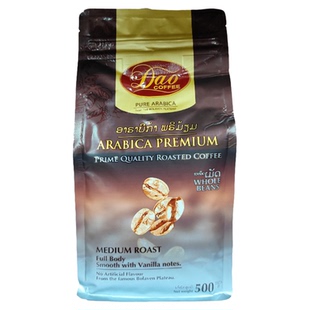 老挝原装进口Dao牌阿拉比卡咖啡豆500克/包 中烘焙火山高原咖啡豆