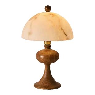 法式中古风台灯复古实木创意氛围灯客厅设计师酒店民宿卧室床头灯