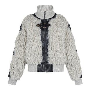 【现货】1NCN“卷毛小托卡”泰迪毛拼皮冬季保暖显瘦皮草外套女