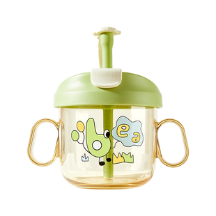beeshum贝斯哈姆儿童牛奶杯宝宝ppsu刻度奶瓶喝水杯子吸管米糊杯