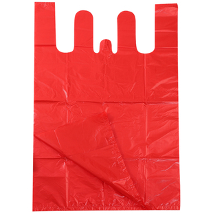 特大号红色塑料袋加厚背心服装棉被搬家收纳打包袋大红胶袋子喜事