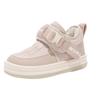 女童雪地靴2025新款秋冬宝宝棉靴男童加绒保暖冬鞋儿童棉鞋女童鞋