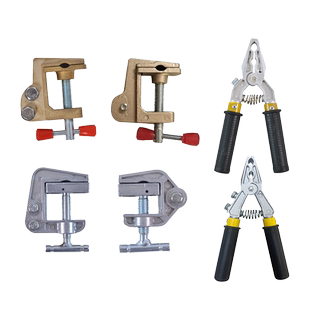 东小留 电力高压铜接地钳接地线夹子 电工绝缘铝头接地钳保安钳