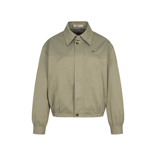 三所vintage safari系列挺括抗皱夹克外套女春FlightJacket飞行服