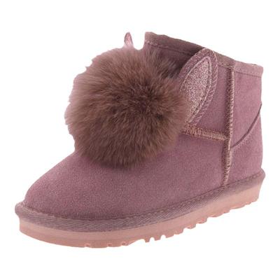 韩国儿童靴子秋冬季加毛加厚