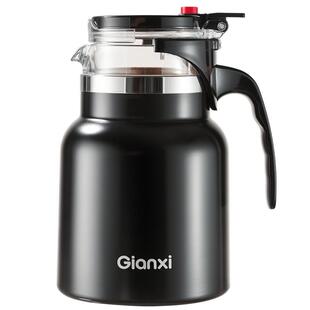 捷安玺钛泡茶壶泡茶家用2025新款不锈钢飘逸杯茶水分离器保温茶具