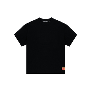 Maison Misfit 15赌桌筹码 印花重磅宽松情侣上衣黑色T恤男女内搭