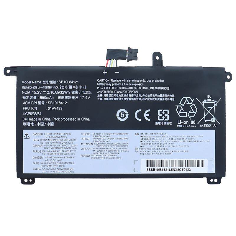 适用于联想 ThinkPad T570 T580 P51S P52S 01AV493 00UR890 SB10L84121 SB10L84122 笔记本电池