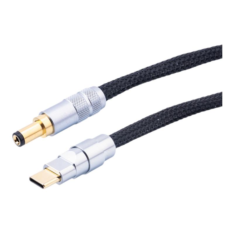 发烧铜镀银电源线DC 5.5 2.5/2.1转Type-C口供电连接解码声卡线5V