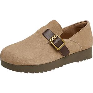 天美意复古厚底勃肯鞋女休闲鞋一脚蹬深口单鞋春新款KK009CM4