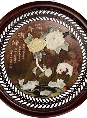 圆形立体浮雕饭厅沙发背景墙装饰