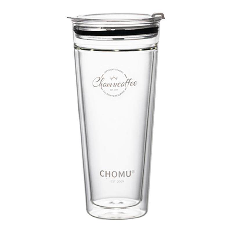 CHOMU家用大容量双层吸管玻璃杯