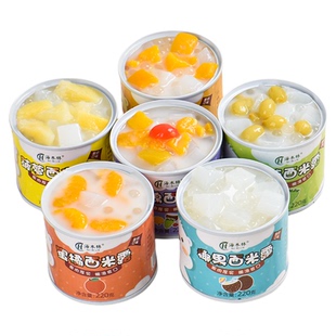酸奶西米露水果罐头220g*10罐装正品整箱黄桃橘子葡萄什锦菠萝