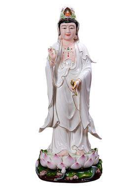 观音菩萨像佛摆件陶瓷家用供奉