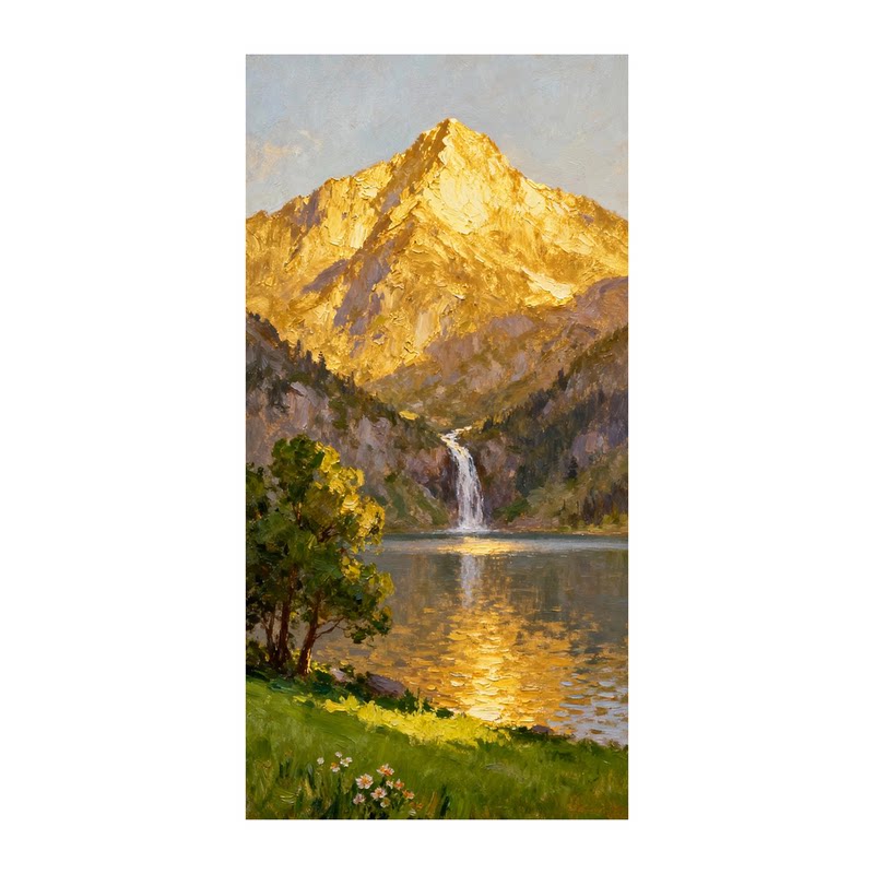 可班艺术纯手绘油画聚宝盆风景画