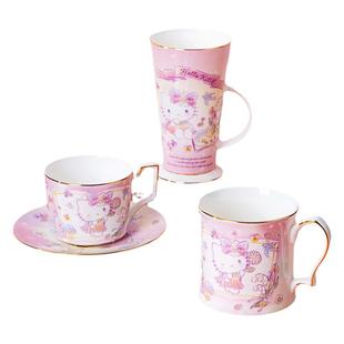 古杰士hellokitty联名高档骨瓷餐具碗盘子家用高级感可爱卡通饭碗