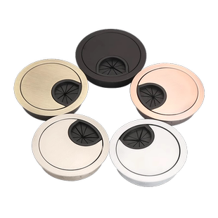 电脑桌线孔盖书桌面板办公桌过线盒圆形洞装饰盖圈穿线盒出线孔