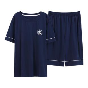 莫代尔睡衣男夏季短袖冰丝感棉绸透气家居服青年男士套装春天薄款