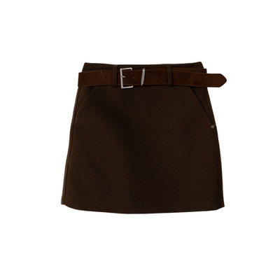 ENJOYME美式复古毛呢半身裙