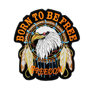 大号DIY潮牌刺绣徽标衣服装饰贴布贴补丁贴贴花个性老鹰黑色