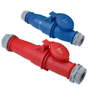 西库防水航空工业插头32a插座3芯4P三相电380v公母对接16a连接器