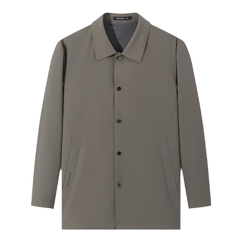 【防风风衣】柒牌清仓风衣外套男秋冬商务休闲中青年无缝翻领夹克