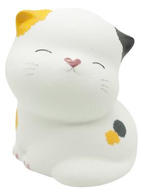 创意三花猫猫咪简约可爱办公桌摆件装饰一对结婚礼物家居饰品桌面