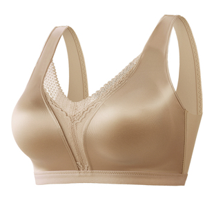 古今内衣女蕾丝缎面聚拢防下垂收副乳透气舒适软支撑无痕美背文胸