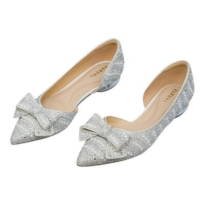 星期六水钻蝴蝶结气质凉鞋单鞋