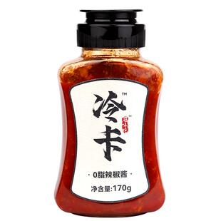 冷卡0脂辣椒酱蒜蓉下饭菜甜辣酱拌饭面脂肪健身轻食调味剁椒酱料