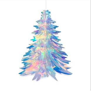 Iridescent Decorations圣诞装饰幻彩雪花星星蜂窝球扇天花板挂饰
