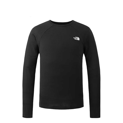 北面美利奴羊毛长袖T恤男