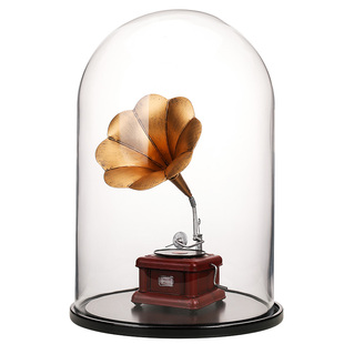 大号永生花玻璃罩子透明防尘罩商用手办工艺品蛋糕展示盒饰品摆件