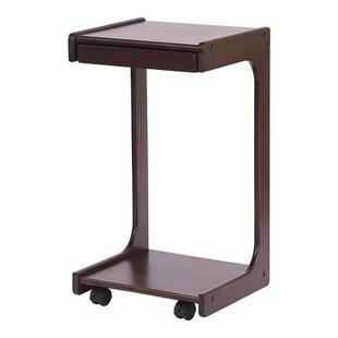 可移动边几带轮实木床头柜c型床位茶几客厅沙发边几卧室笔记本桌