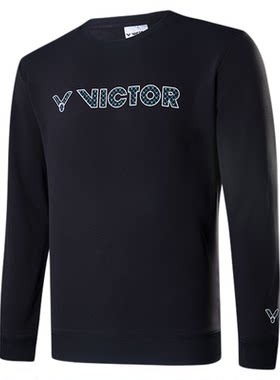 2026秋冬victor胜利羽毛球服威克多男女圆领卫衣套头运动长袖T恤