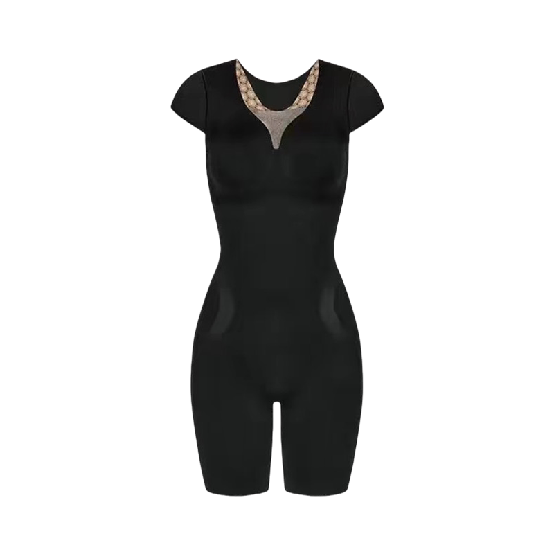 小飞袖免穿文胸塑身衣女收腹束腰提臀产后塑形美体后脱连体束身衣