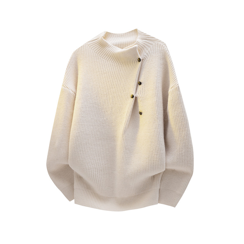 捷尼拉莫不规则设计感毛衣男女