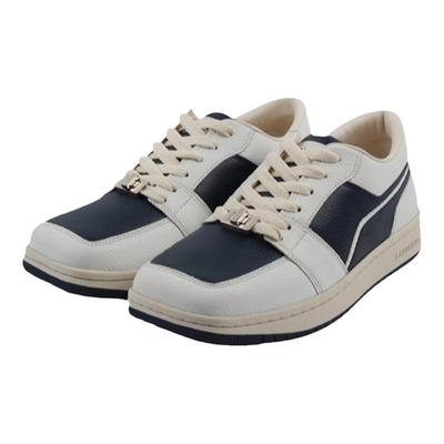 CALVINLUO荔枝纹方头低帮球鞋