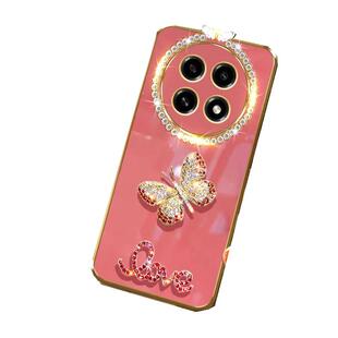 适用OPPO A2Pro 5G手机壳闪镶钻oppoa2pro彩色蝴蝶精孔镜头PJG110全包边ANP挂绳链子女款软胶防摔保护套奢华