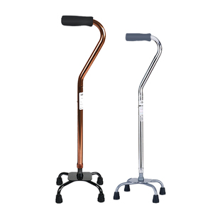 可孚四脚拐杖老年人专用防滑轻便四角拐棍医用康复助行防摔倒神器