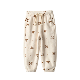 300g 儿童雪粒绒家居裤 女童收口睡裤 家居服厚实保暖 冬款 童装