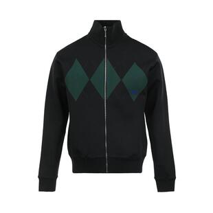 【自营】BURBERRY/博柏利男士菱格图案立领拉链卫衣开衫外套时尚