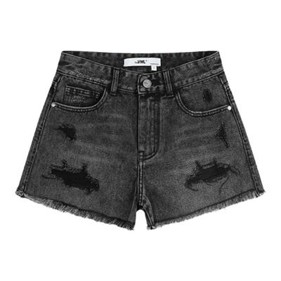 毛边短裤牛仔短裤VWL个性时尚