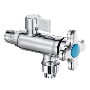 潜水艇智能马桶专用三角阀全开大流量球阀全铜一进二出带喷枪三通