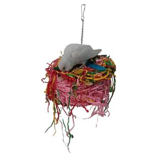 鹦鹉玩具小灯笼竹编拉丝彩纸玩具玄凤虎皮牡丹易啃咬磨牙藤编玩具