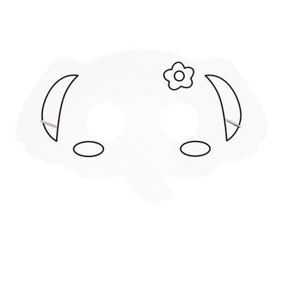 儿童节DIY卡通学生地推面具礼品