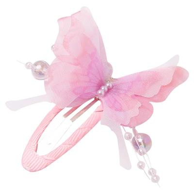 儿童超仙珠珠蝴蝶发夹女童侧边夹