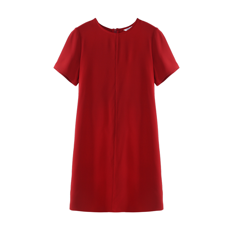 孕妇装夏款2024新款雪纺连衣裙短袖孕妇夏季法式红色连衣裙中长款